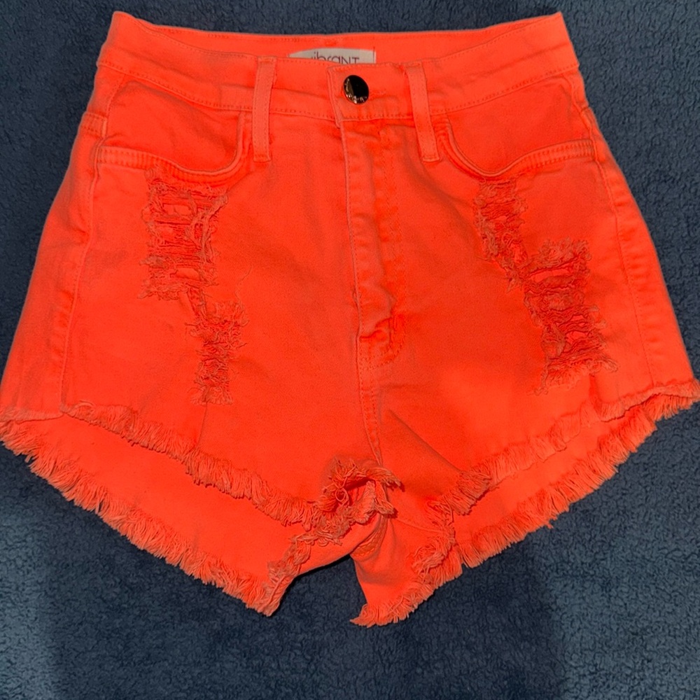 Vibrant MIU orange shorts